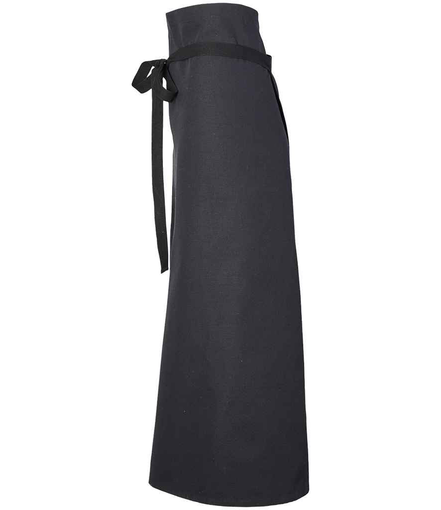NEOBLU Emile Cotton Waist Apron in Deep Black, side view