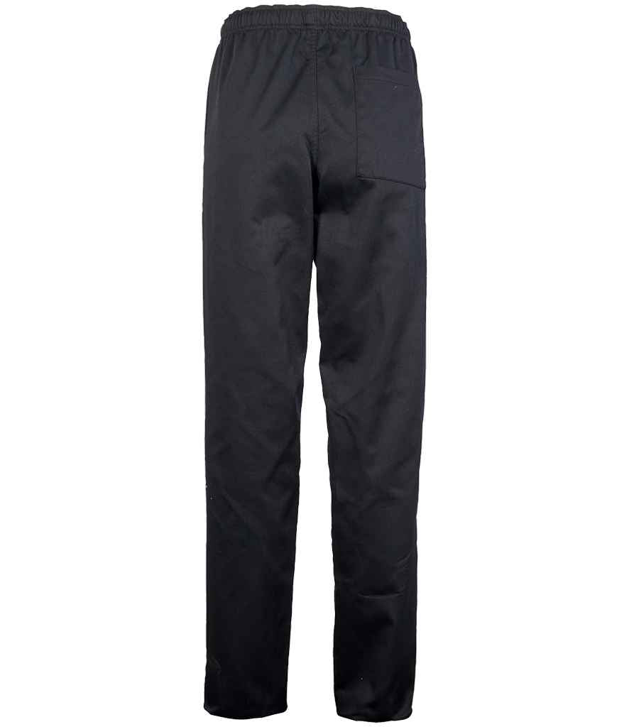 NEOBLU Unisex Chef's Trousers in Deep Black, back view