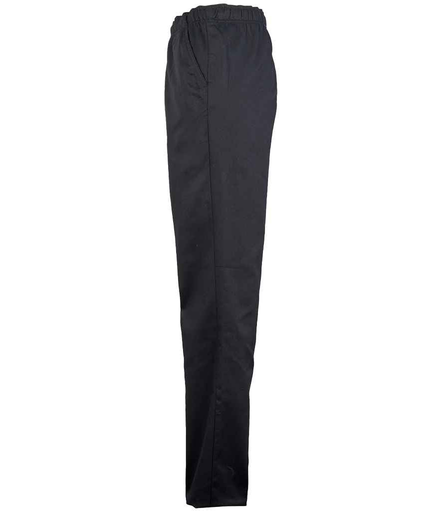 NEOBLU Unisex Chef's Trousers in Deep Black, side view