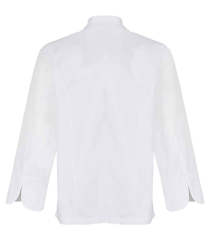 NEOBLU Long Sleeve Chef's Jacket in Optic White, back view