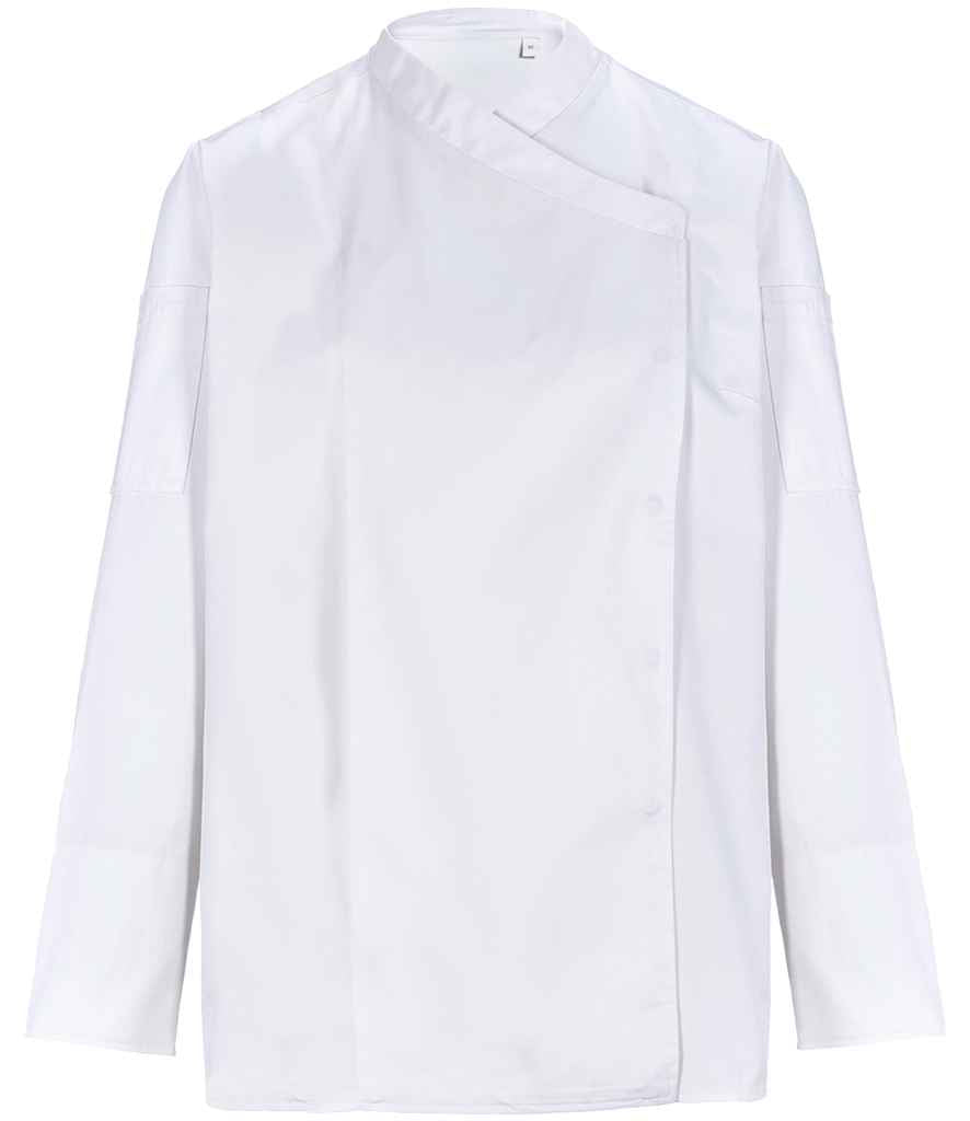 NEOBLU Ladies Long Sleeve Chef's Jacket in Optic White, front view