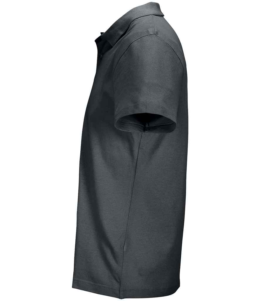 SOL'S Unisex Pulse Twin Piqué Polo Shirt in Mouse Grey, side view