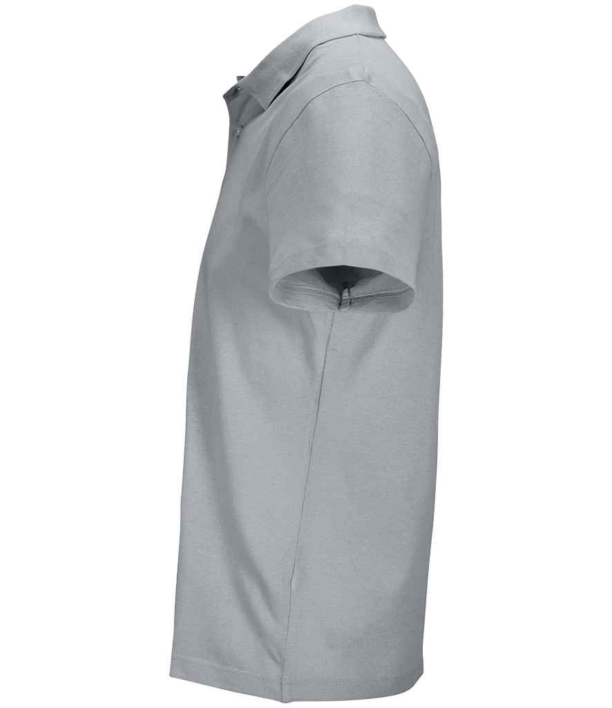 SOL'S Unisex Pulse Twin Piqué Polo Shirt in Pure Grey, side view