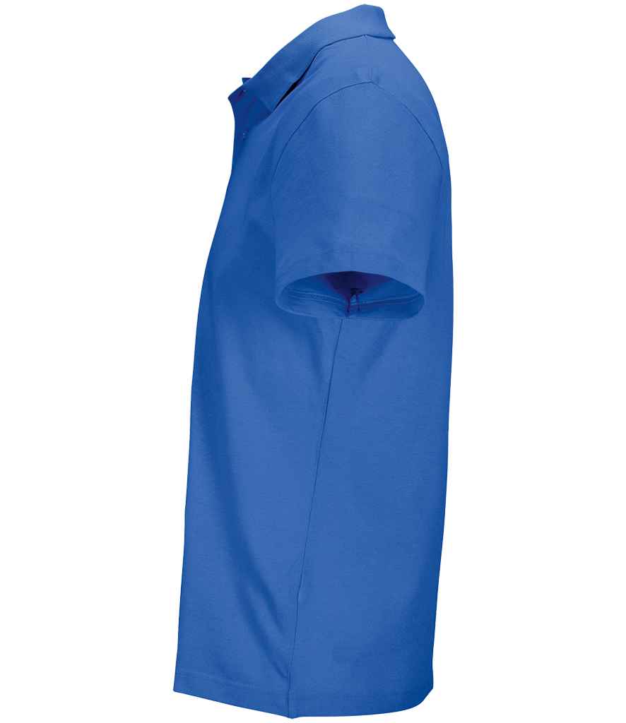 SOL'S Unisex Pulse Twin Piqué Polo Shirt in Royal Blue, side view