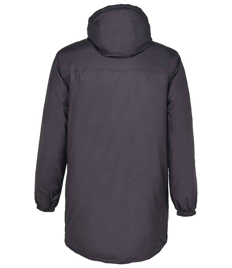 NEOBLU Unisex Astra Parka Jacket in Deep Black, back view