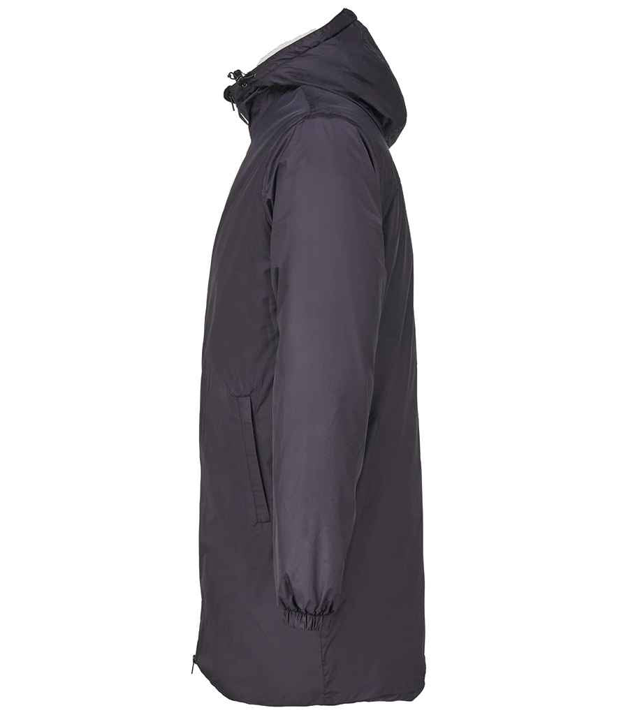 NEOBLU Unisex Astra Parka Jacket in Deep Black, side view
