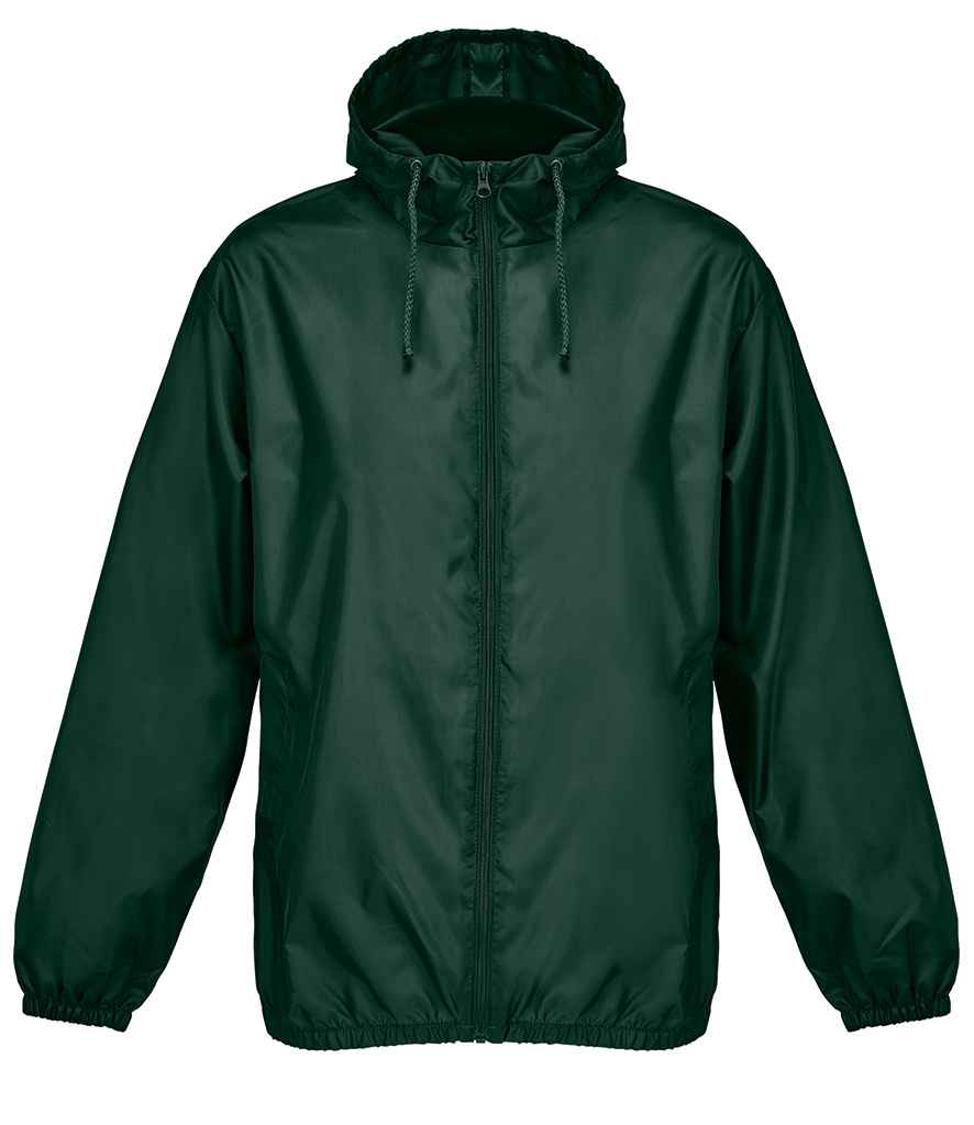 SOL'S Shield Unisex Windbreaker Jacket in Forest Green, front view