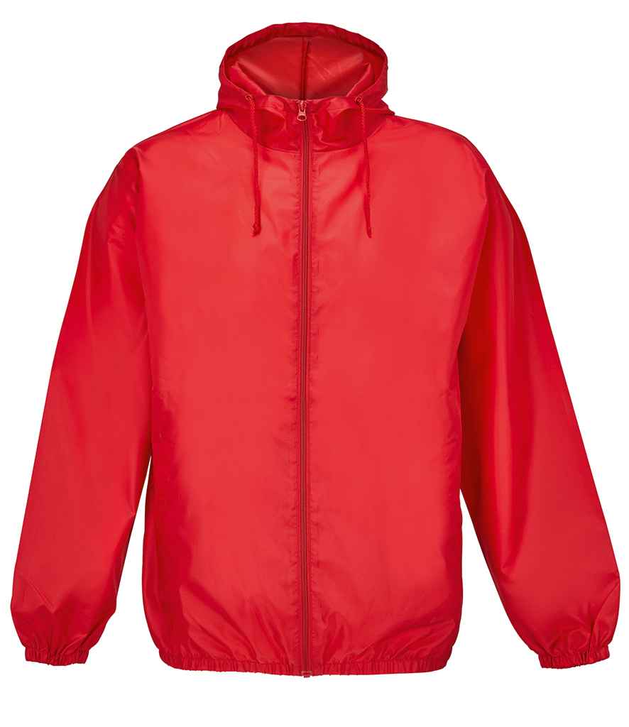 SOL'S Shield Unisex Windbreaker Jacket in Red, front view