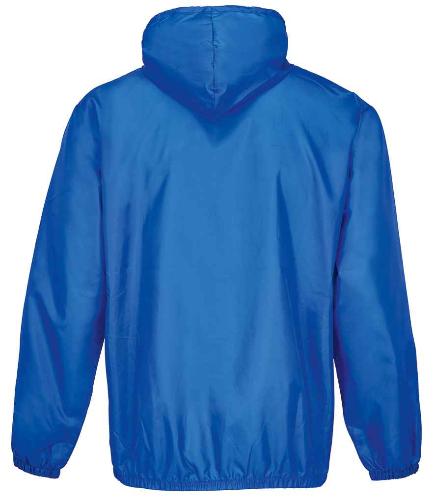 SOL'S Shield Unisex Windbreaker Jacket in Royal Blue, back view