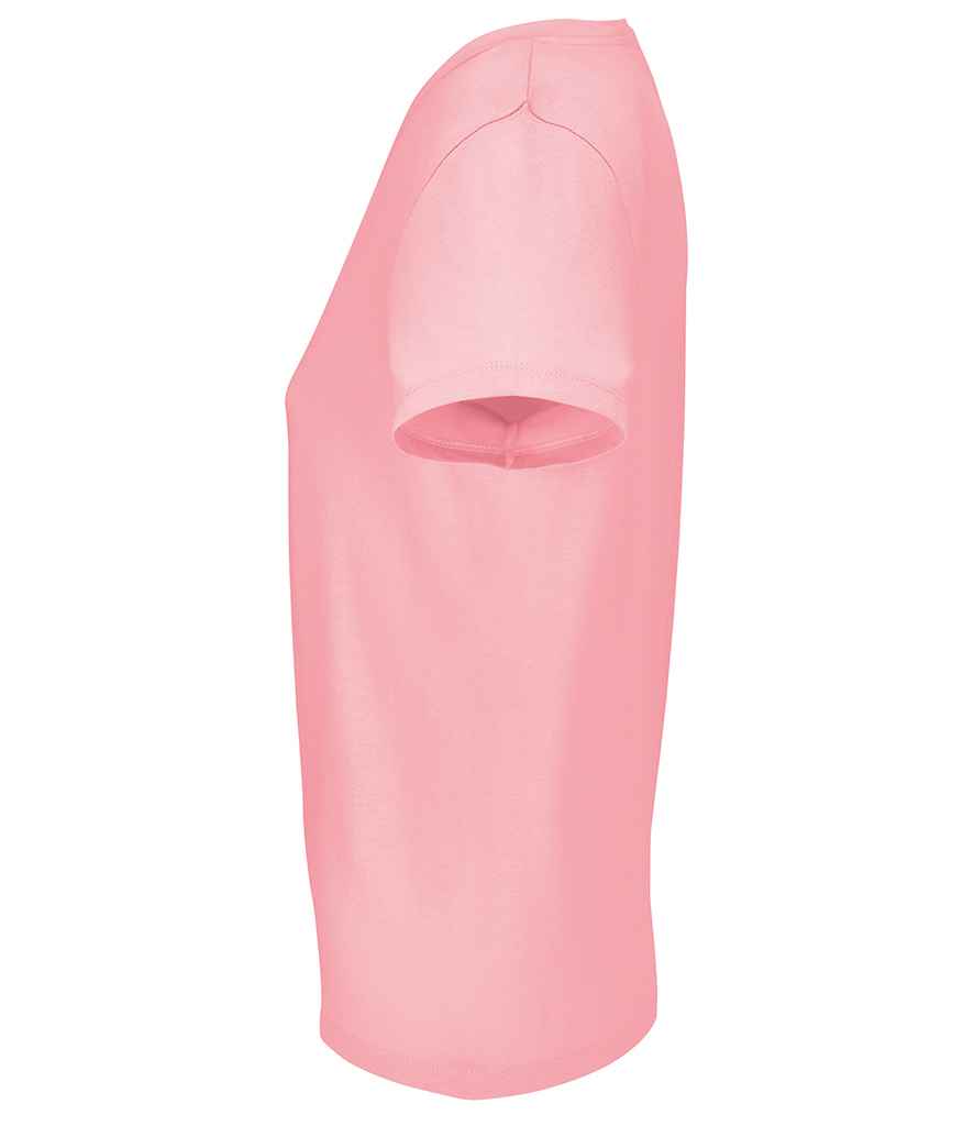 SOL'S Ladies Regent V Neck T-Shirt in Candy Pink, side view