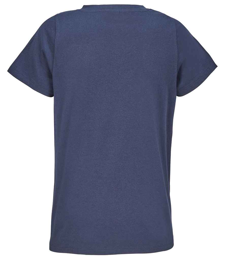 SOL'S Ladies Regent V Neck T-Shirt in French Navy, back view