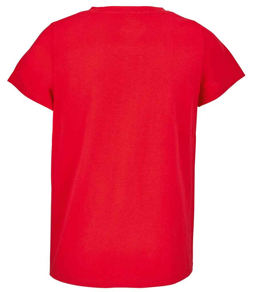 SOL'S Ladies Regent V Neck T-Shirt in Red, back view