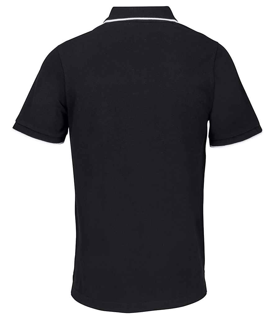 SOL'S Unisex Palermo Polo Shirt in Black/White, back view