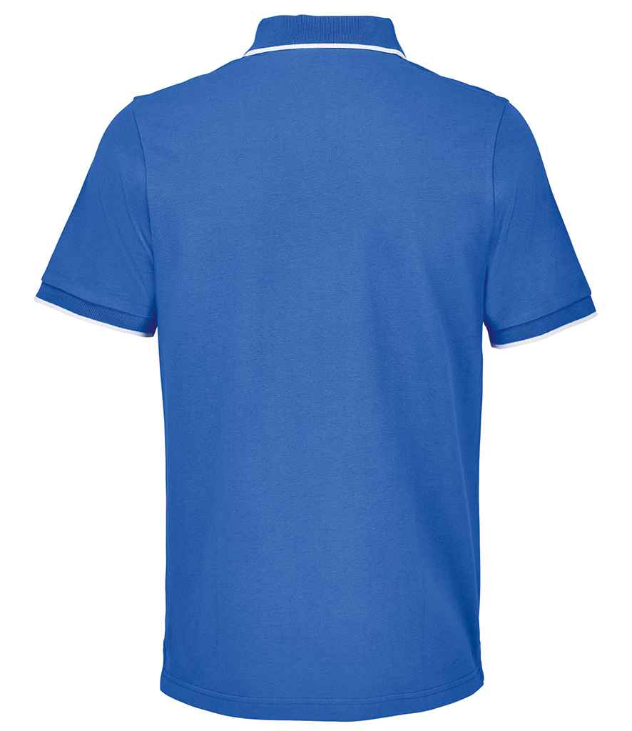 SOL'S Unisex Palermo Polo Shirt in Royal Blue/White, back view