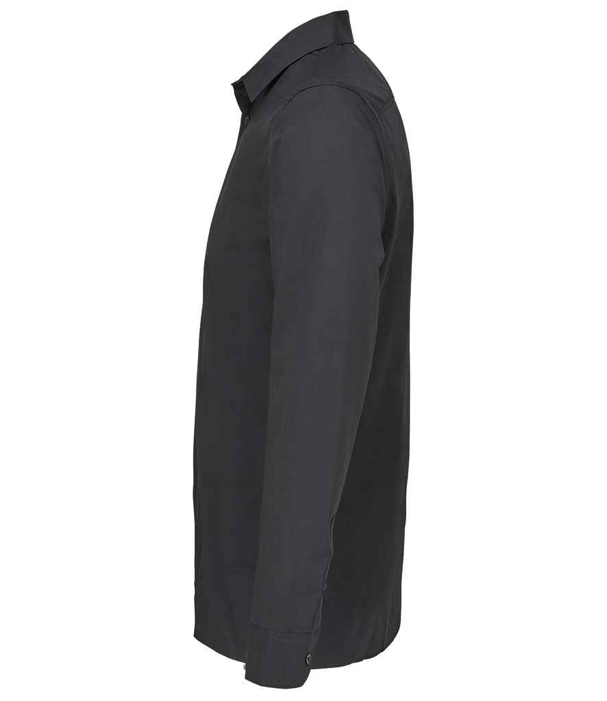 SOL'S Bailey Long Sleeve Poplin Shirt in Black, side view