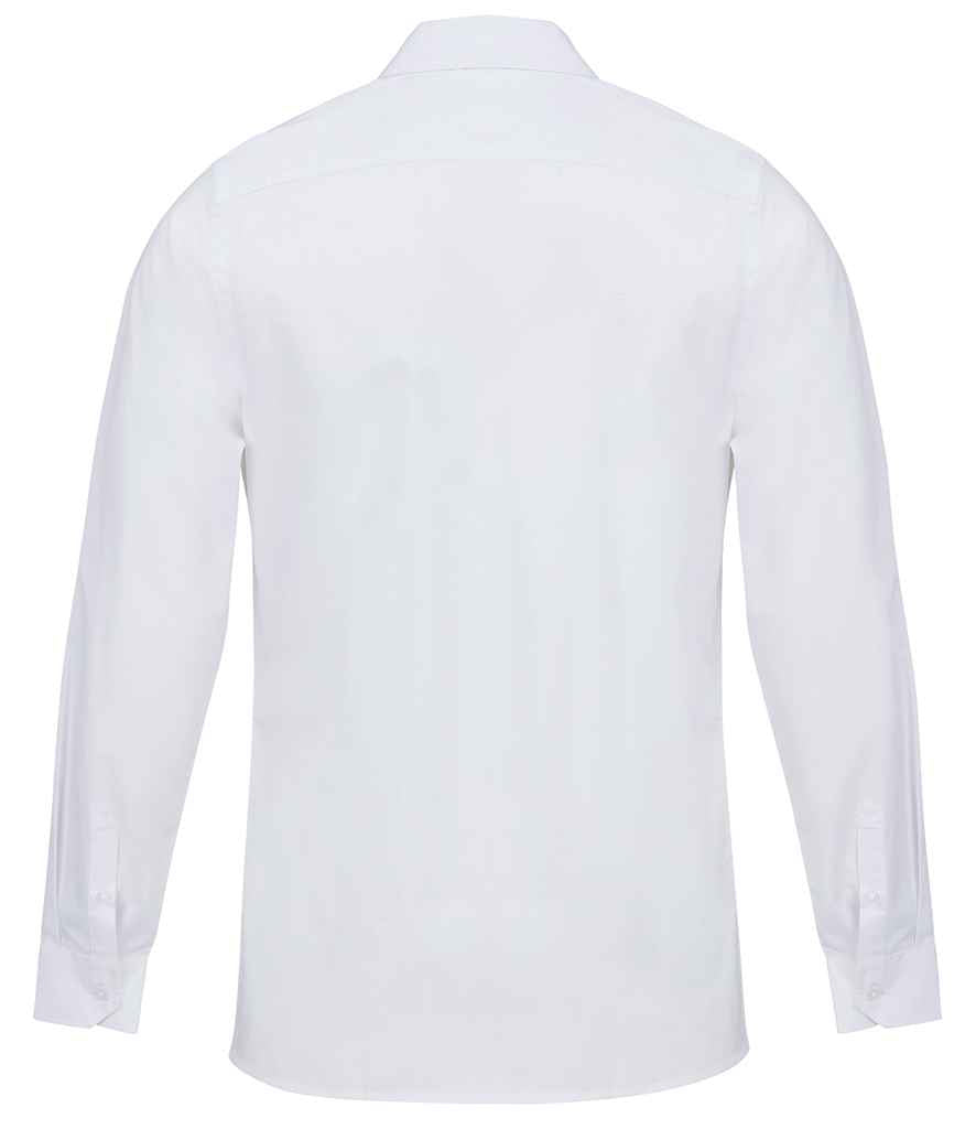 SOL'S Bailey Long Sleeve Poplin Shirt in White, back view