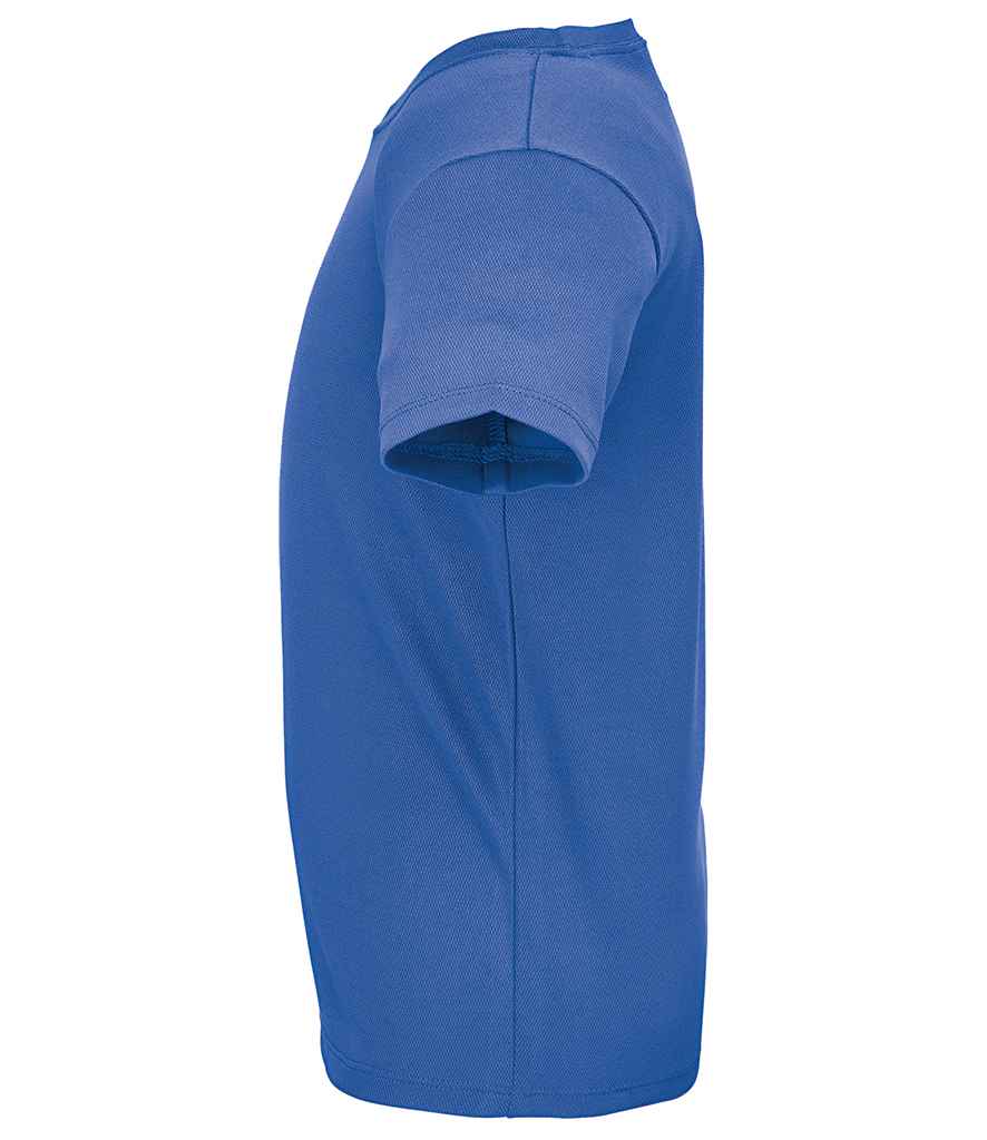 SOL'S Kids Sprint Sports T-Shirt in Royal Blue, side view