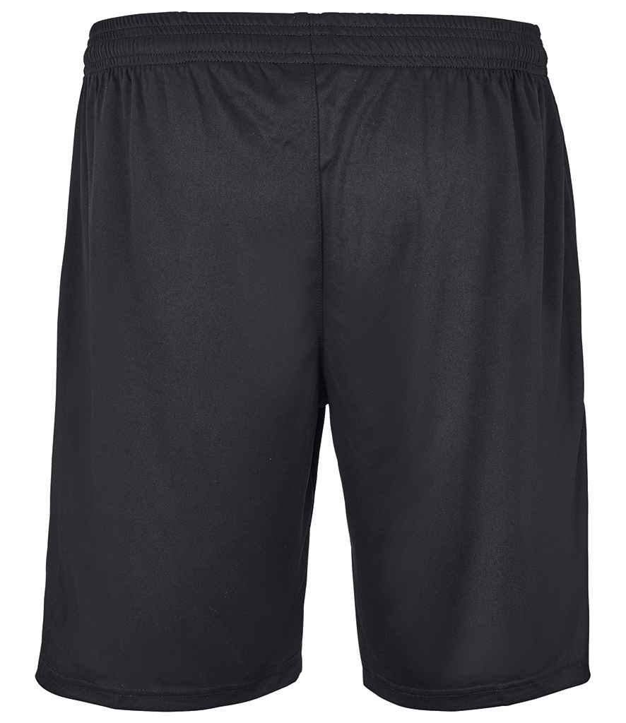 SOL'S Unisex Thunder Sport Shorts in Black, back view