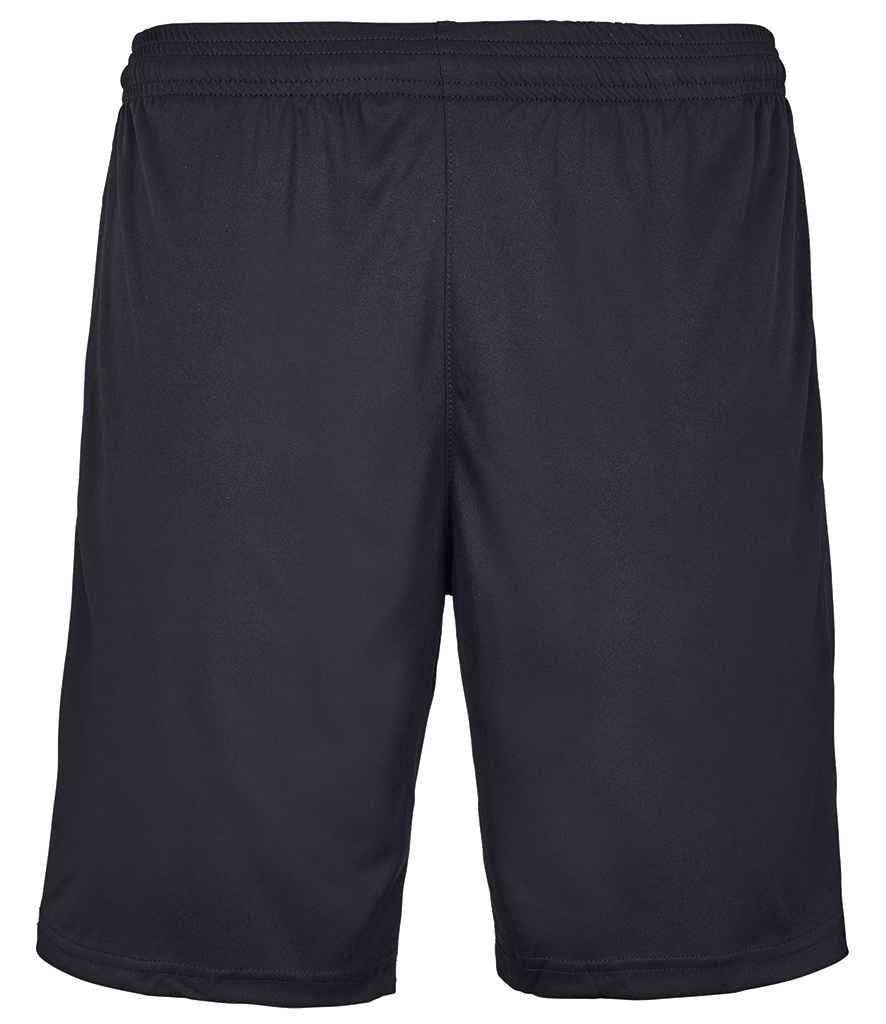 SOL'S Unisex Thunder Sport Shorts in Black, front view