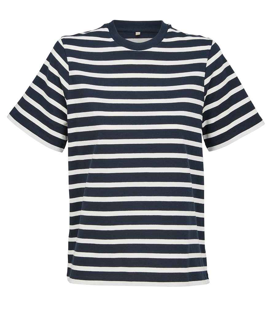 SOL'S Ladies Legend T-Shirt in Navy/Off White, front view