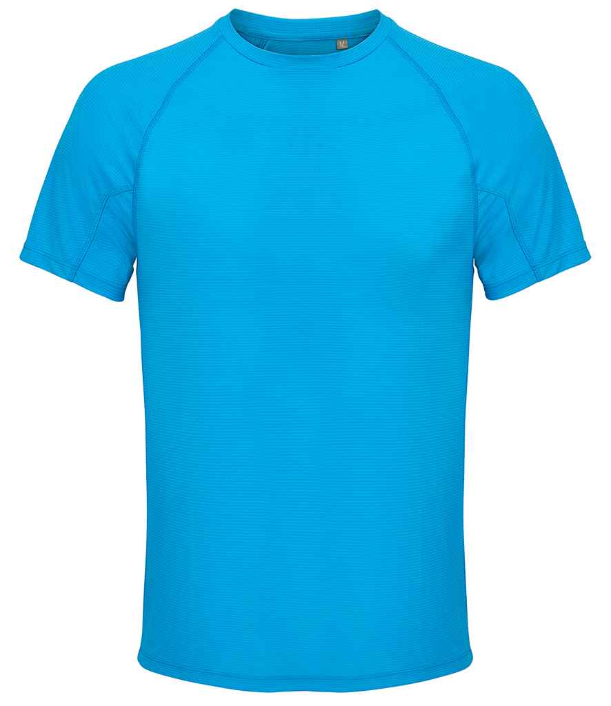 SOL'S Vortex Ripstop Performance T-Shirt in Aqua, front view