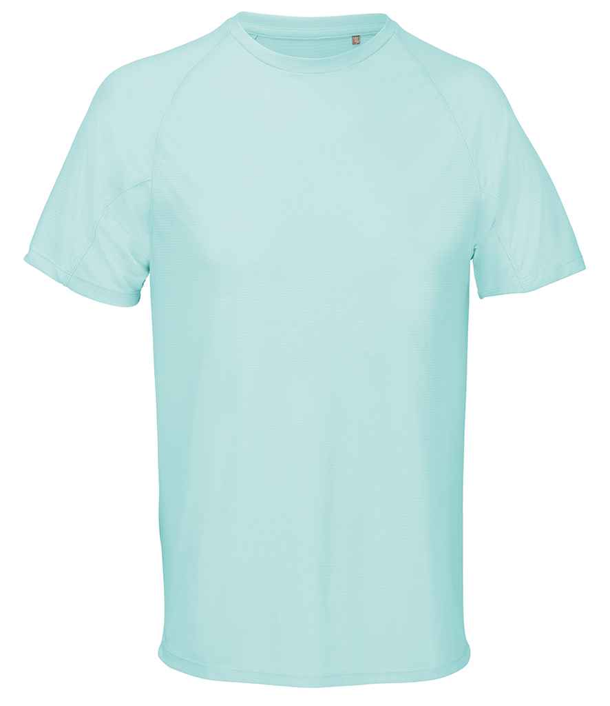 SOL'S Vortex Ripstop Performance T-Shirt in Arctic Blue, front view