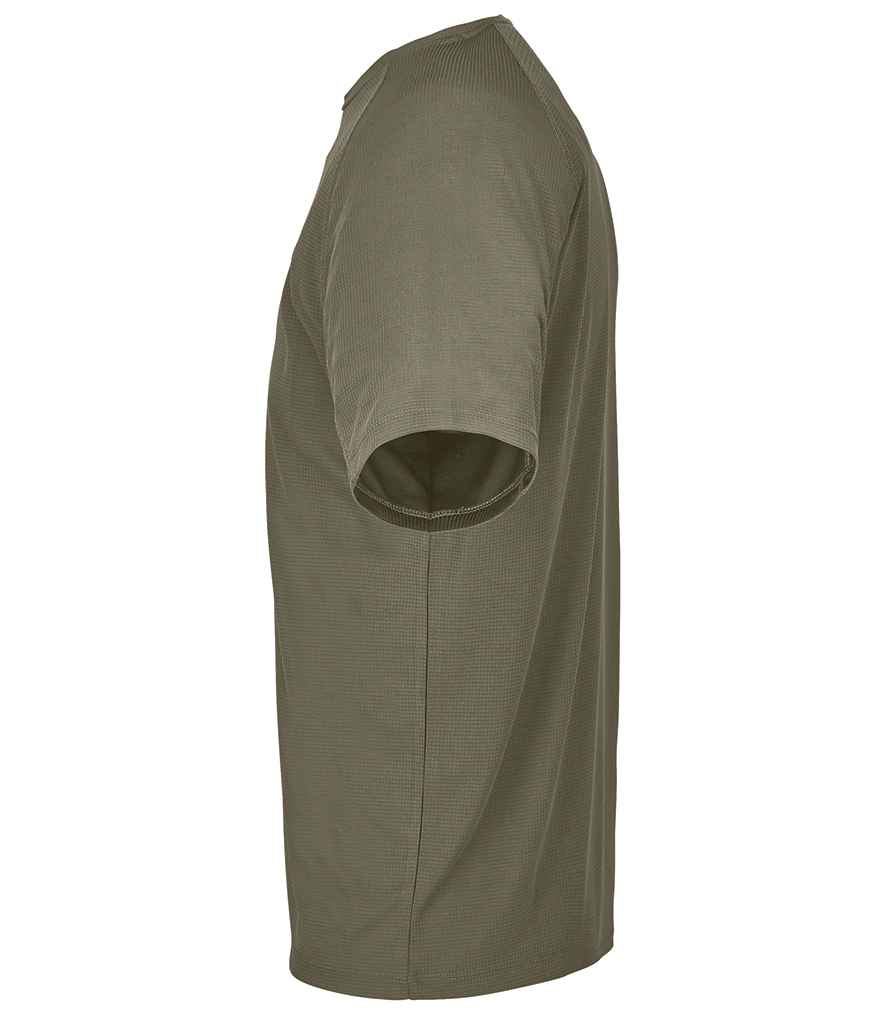 SOL'S Vortex Ripstop Performance T-Shirt in Army, side view