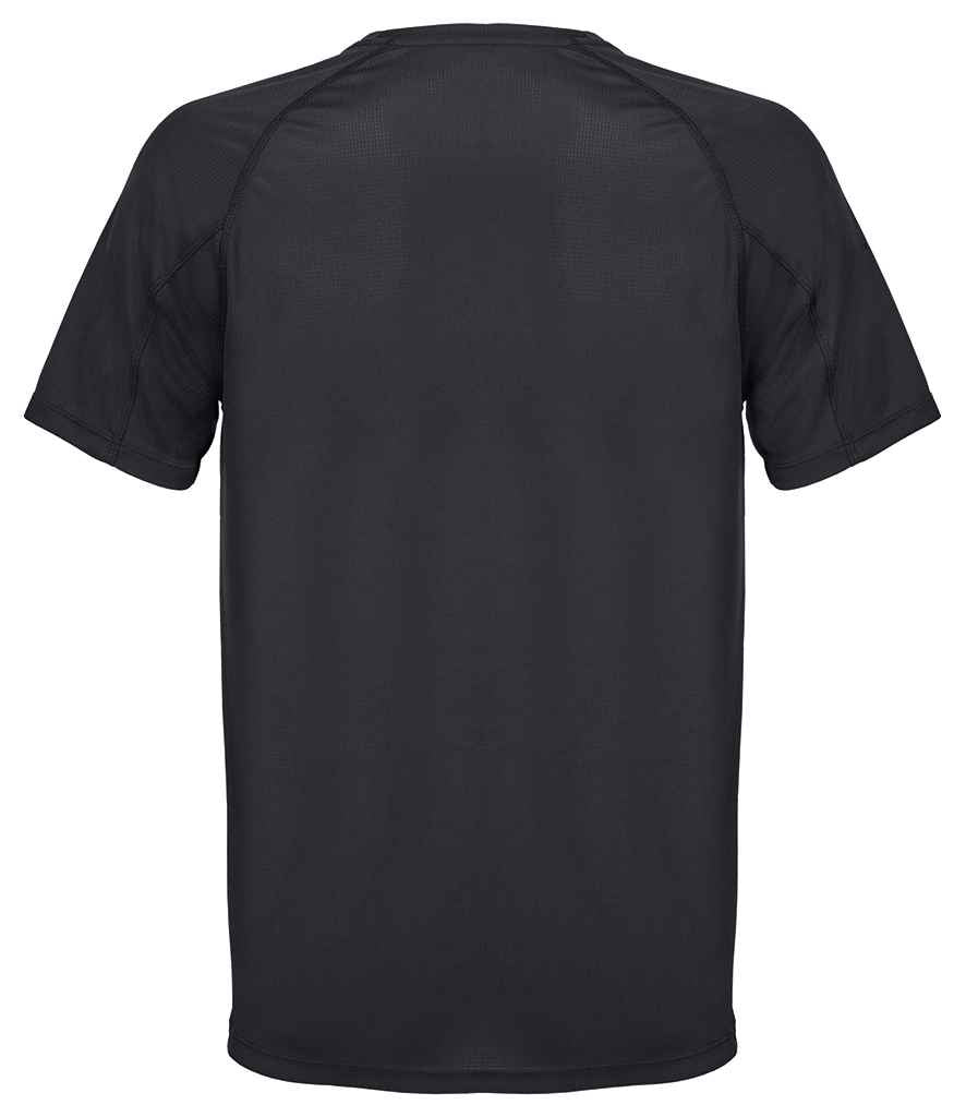 SOL'S Vortex Ripstop Performance T-Shirt in Black, back view