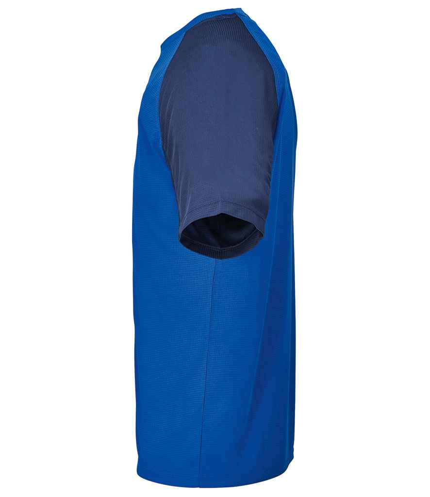 SOL'S Vortex Ripstop Performance T-Shirt in French Navy/Royal Blue, side view