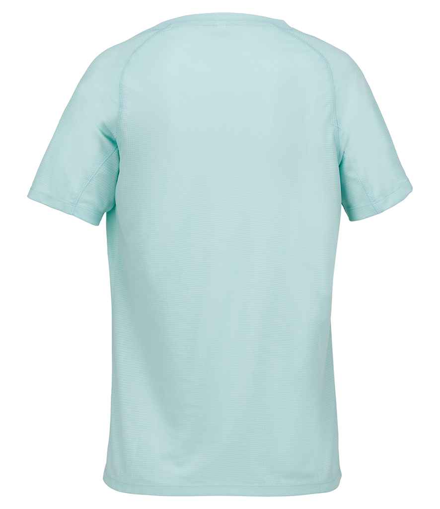 SOL'S Ladies Vortex Ripstop Performance T-Shirt in Arctic Blue, back view