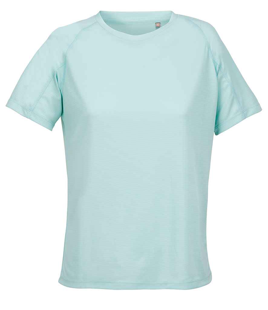 SOL'S Ladies Vortex Ripstop Performance T-Shirt in Arctic Blue, front view