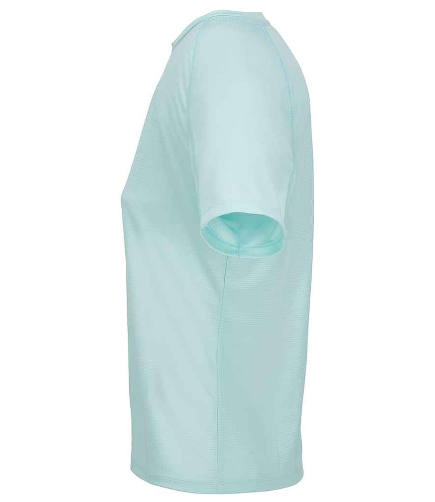 SOL'S Ladies Vortex Ripstop Performance T-Shirt in Arctic Blue, side view