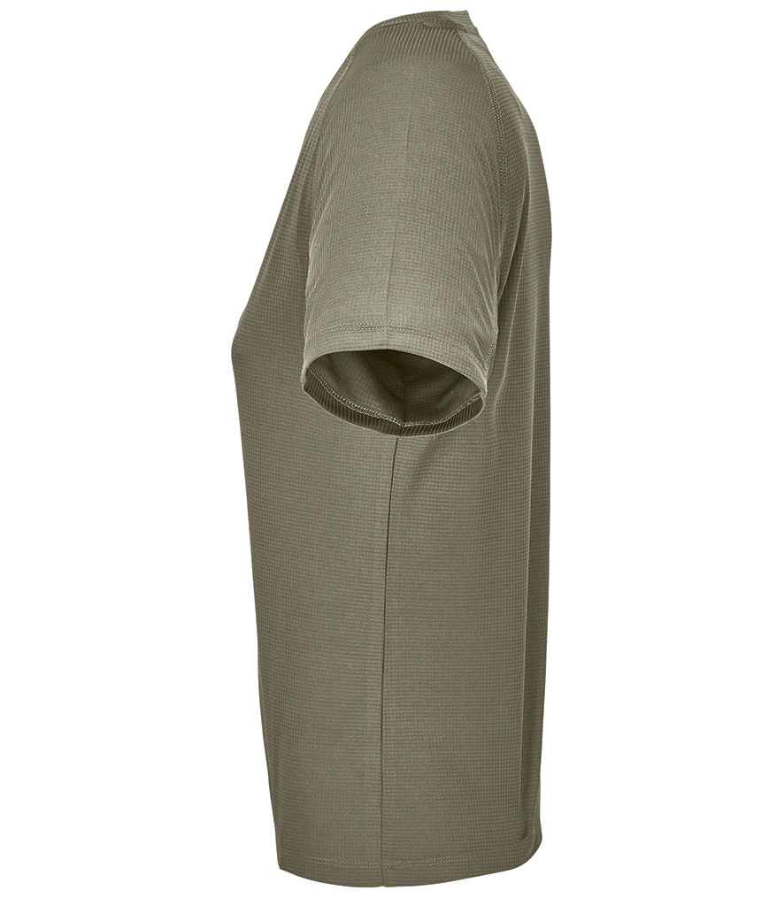 SOL'S Ladies Vortex Ripstop Performance T-Shirt in Army, side view