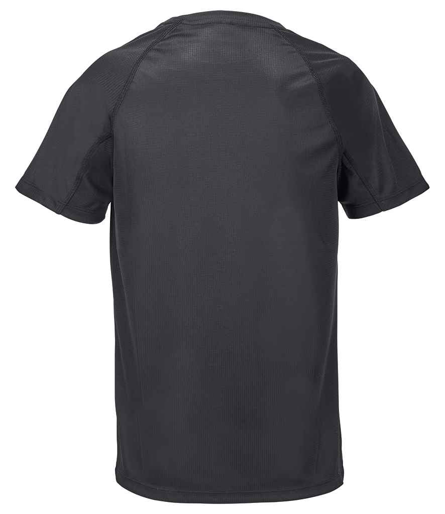 SOL'S Ladies Vortex Ripstop Performance T-Shirt in Black, back view