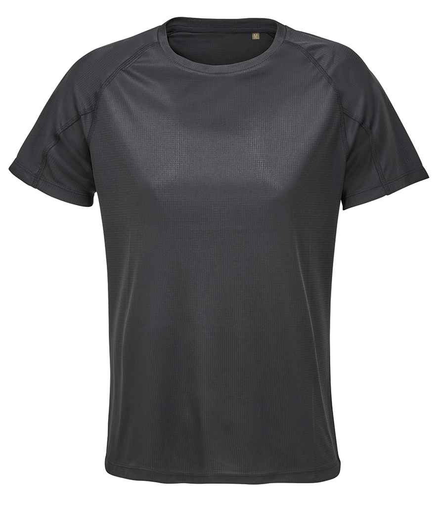 SOL'S Ladies Vortex Ripstop Performance T-Shirt in Black, front view