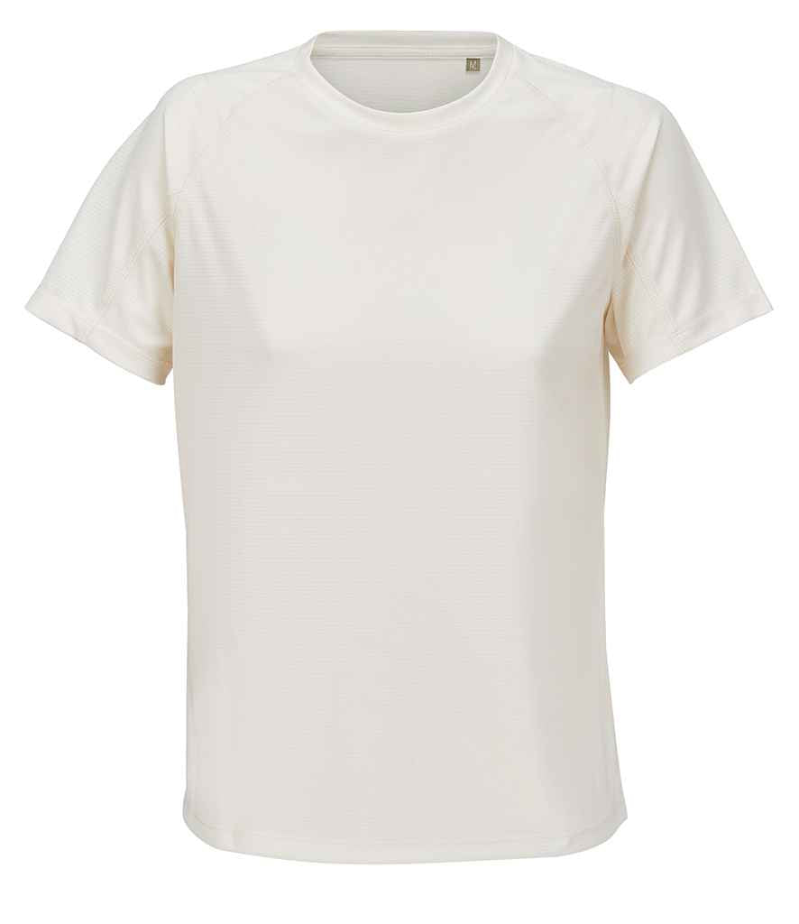 SOL'S Ladies Vortex Ripstop Performance T-Shirt in Off White, front view