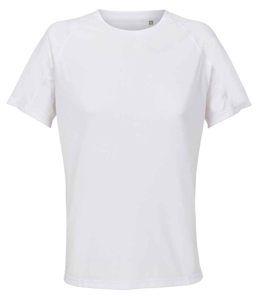 SOL'S Ladies Vortex Ripstop Performance T-Shirt in White, front view