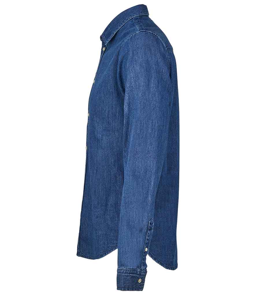 NEOBLU Bennett Denim Shirt in Stonewash Denim, side view