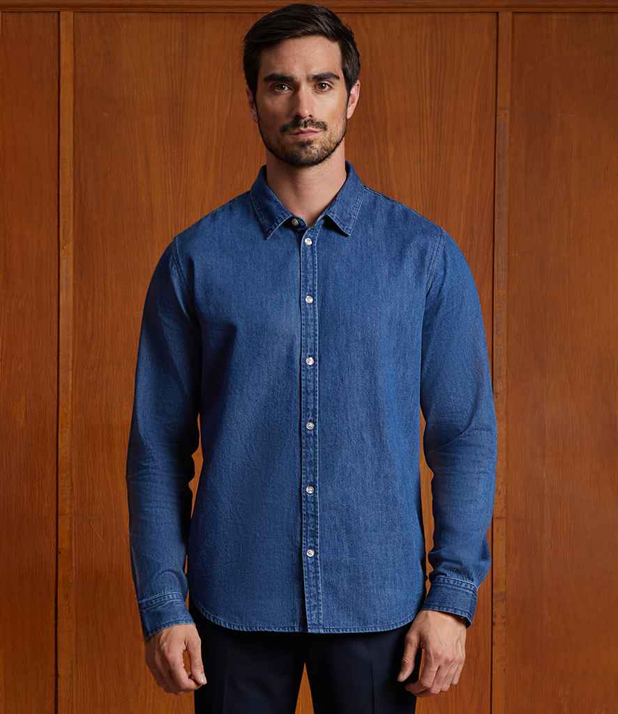 NEOBLU Bennett Denim Shirt in Stonewash Denim