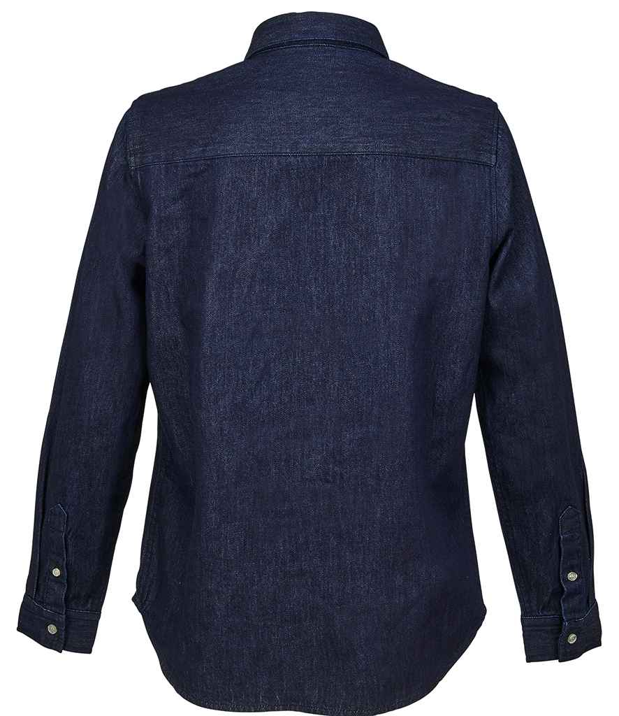 NEOBLU Ladies Bennett Denim Shirt in Brut Denim, back view