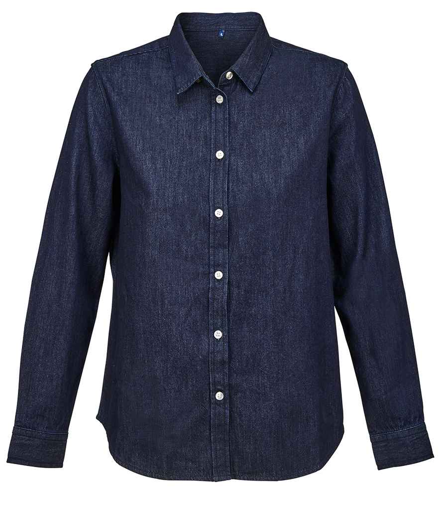 NEOBLU Ladies Bennett Denim Shirt in Brut Denim, front view