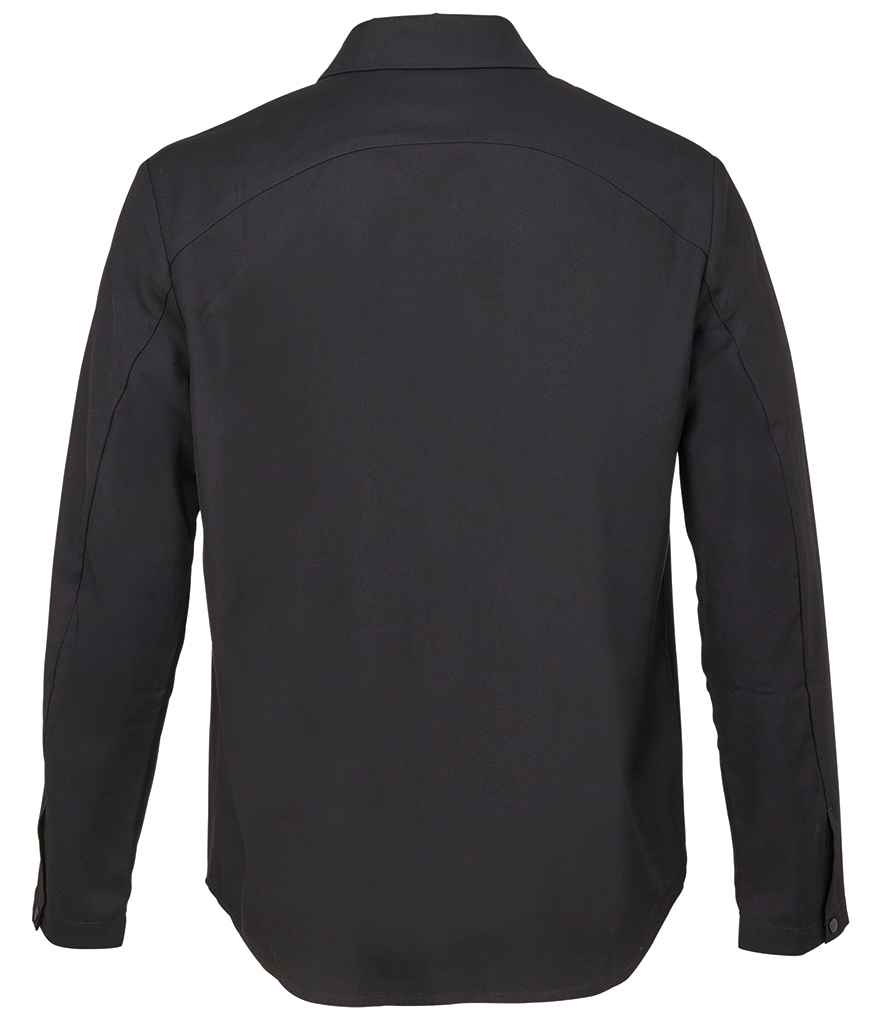 NEOBLU Unisex Madden Overshirt in Deep Black, back view