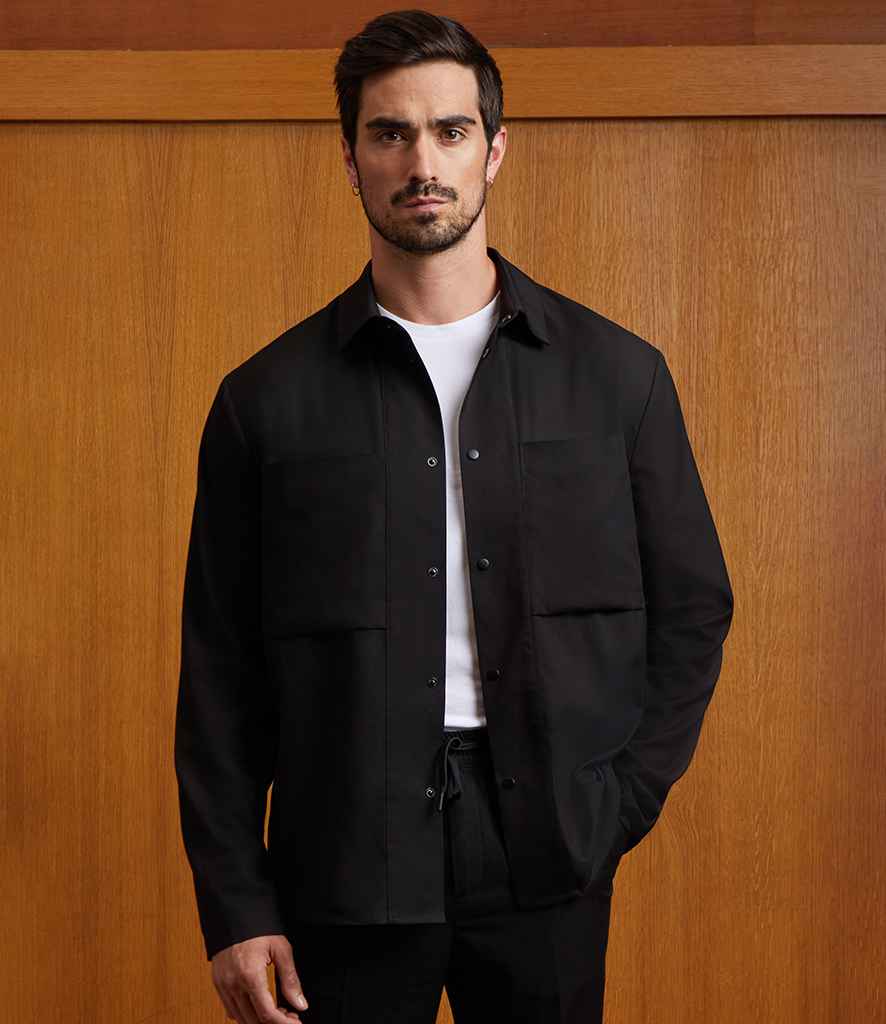 NEOBLU Unisex Madden Overshirt in Deep Black