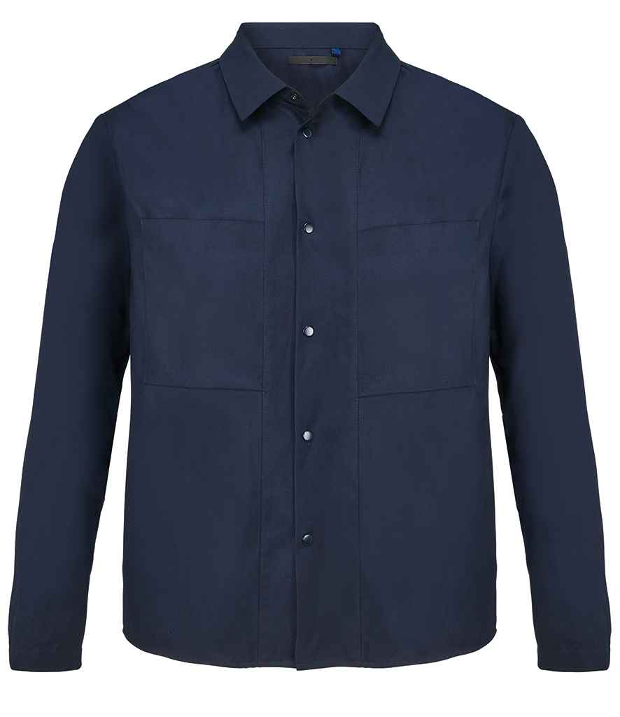 NEOBLU Unisex Madden Overshirt in Night Blue, front view