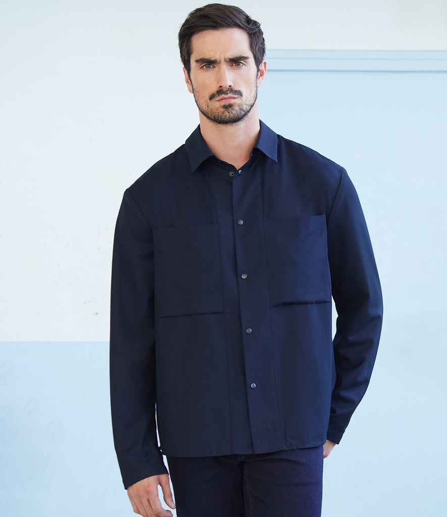 NEOBLU Unisex Madden Overshirt in Night Blue