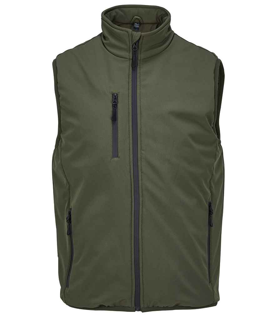 SOL'S Unisex Falcon Padded Bodywarmer in Army, front view