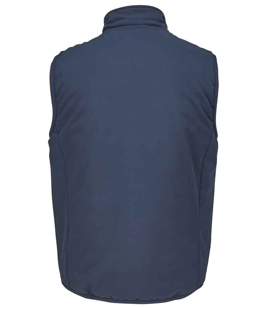 SOL'S Unisex Falcon Padded Bodywarmer in Abyss Blue, back view