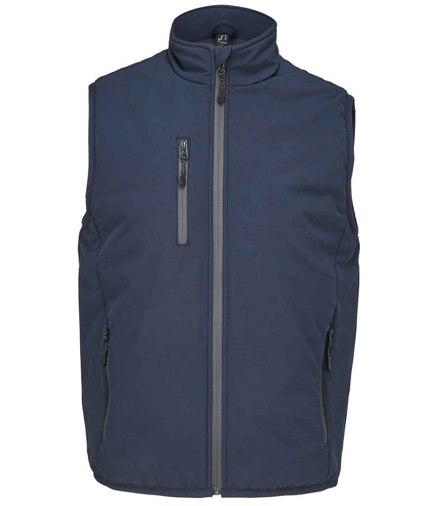 SOL'S Unisex Falcon Padded Bodywarmer in Abyss Blue, front view