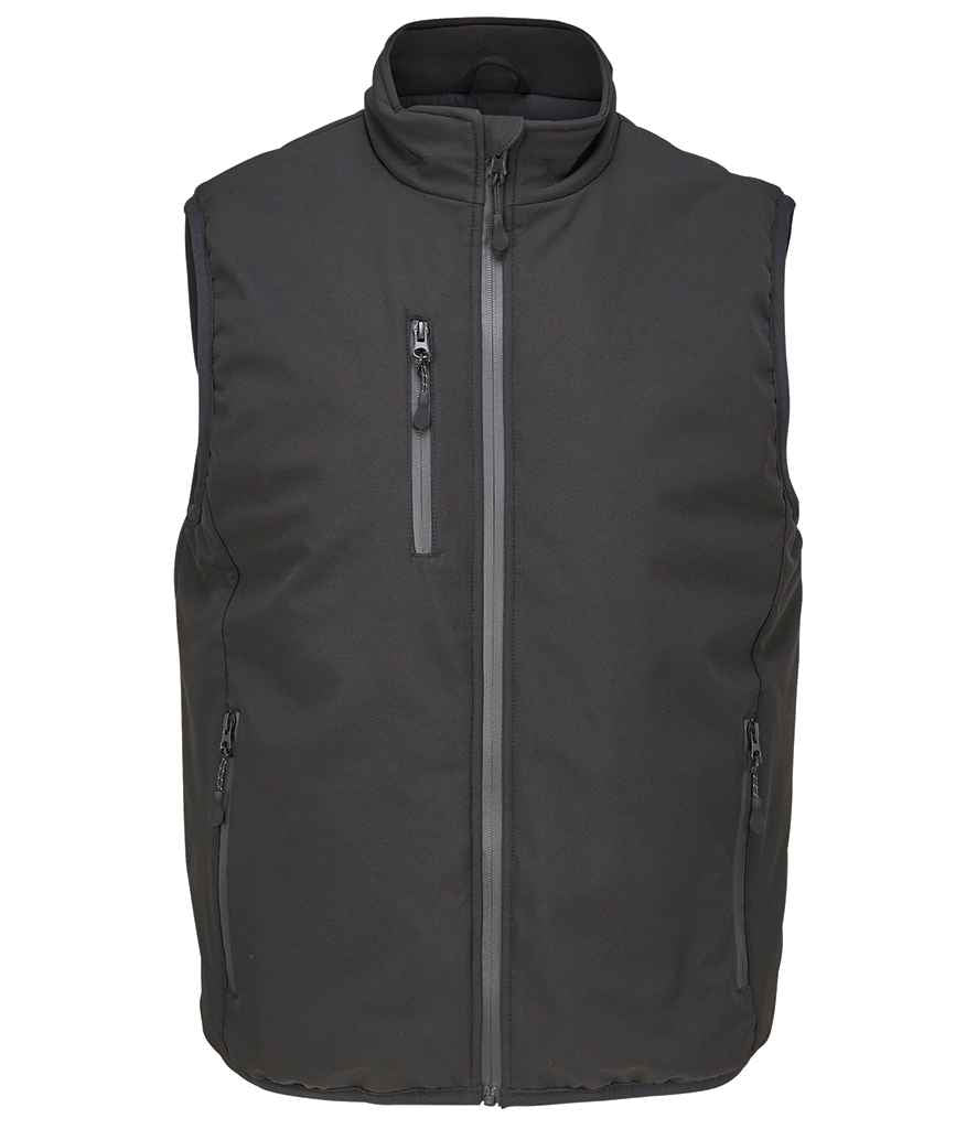 SOL'S Unisex Falcon Padded Bodywarmer in Black, front view