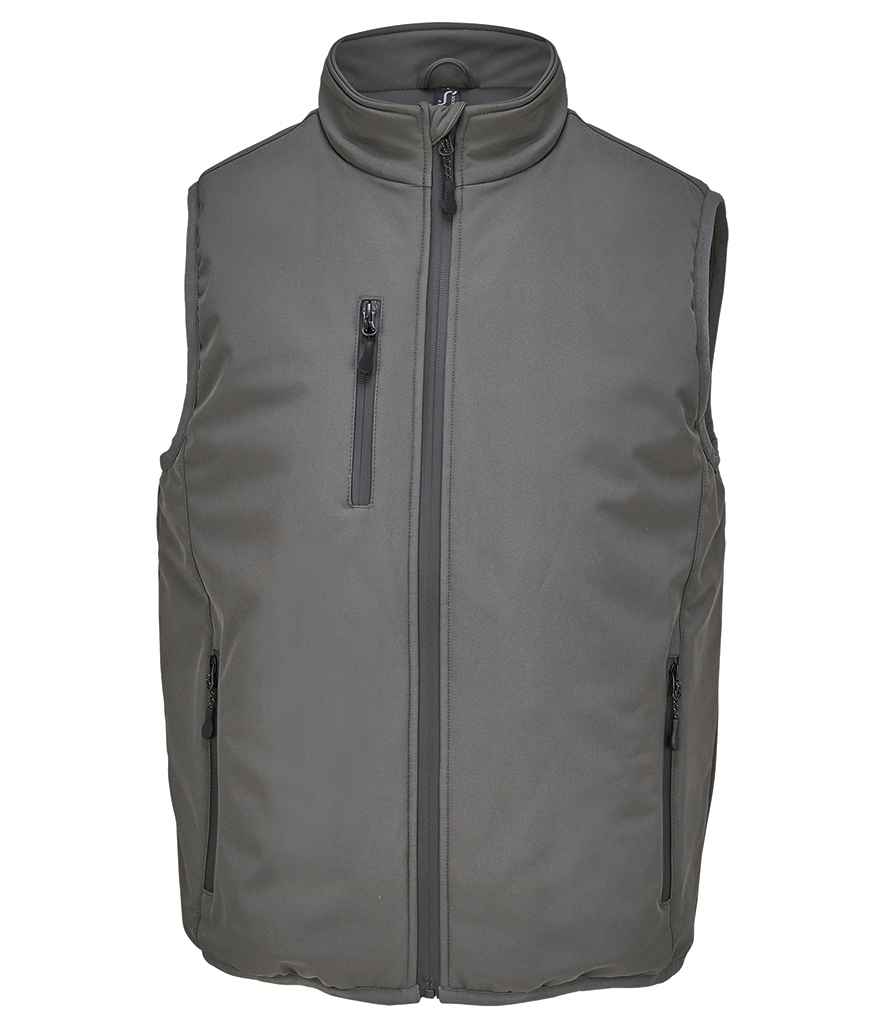SOL'S Unisex Falcon Padded Bodywarmer in Charcoal, front view